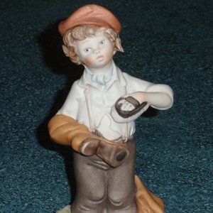 ULTRA RARE Capodimonte Shoe Shine Boy Figurine Italy Collectible Christmas Gift!